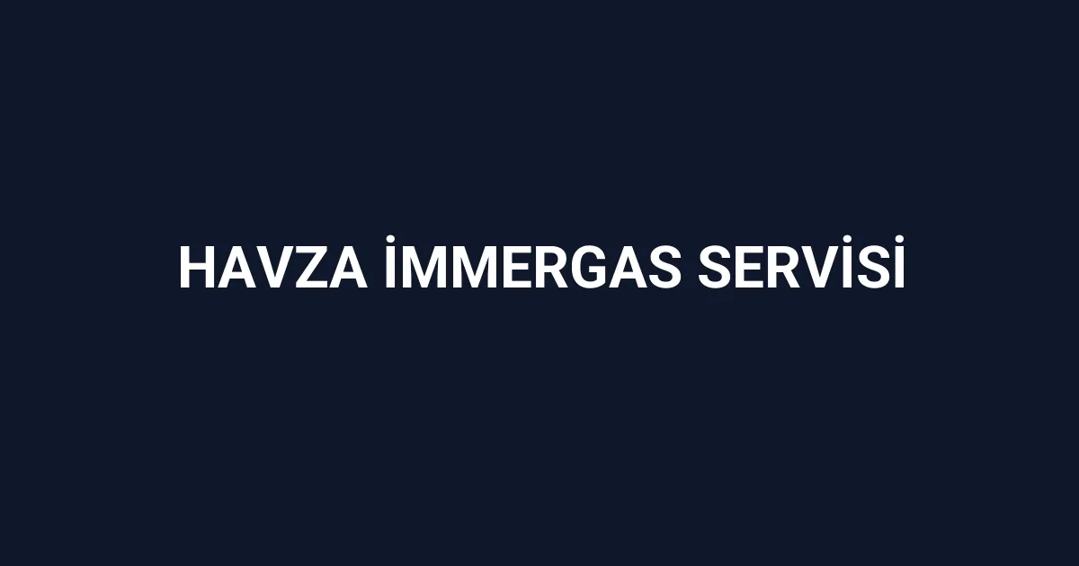 Havza İmmergas Servisi